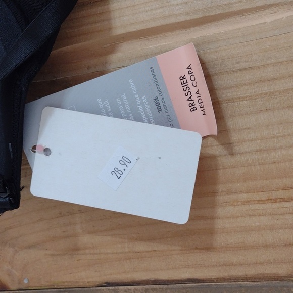 Diane Poitiere Black Strapless Push Up Bra Brassier Media Copa Size 34B NWT - Picture 6 of 9